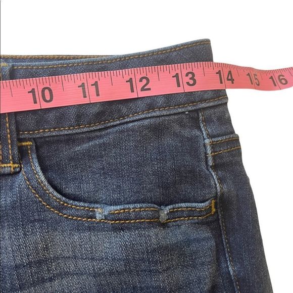 American Eagle 360 Degree Super Stretch Dark Wash Destroyed Jeggings Size 4 - Picture 11 of 13